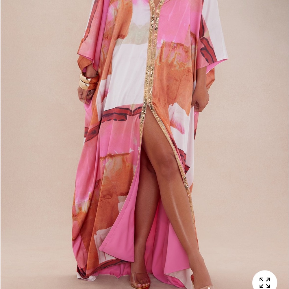Elegant Pink and Orange Women's Swim Cover-Up